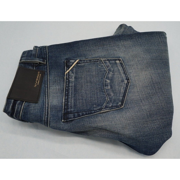Cult of Individuality JAPANESE SELVEDGE DENIM GREASER STRAIGHT 38x32 DISTRESSED - Picture 5 of 10